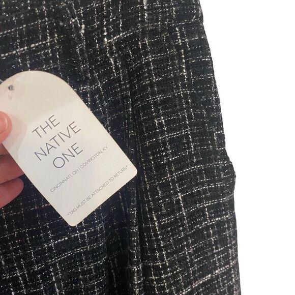 The Native One NWT wide leg adrielle tweed dress pants black medium - Picture 5 of 7